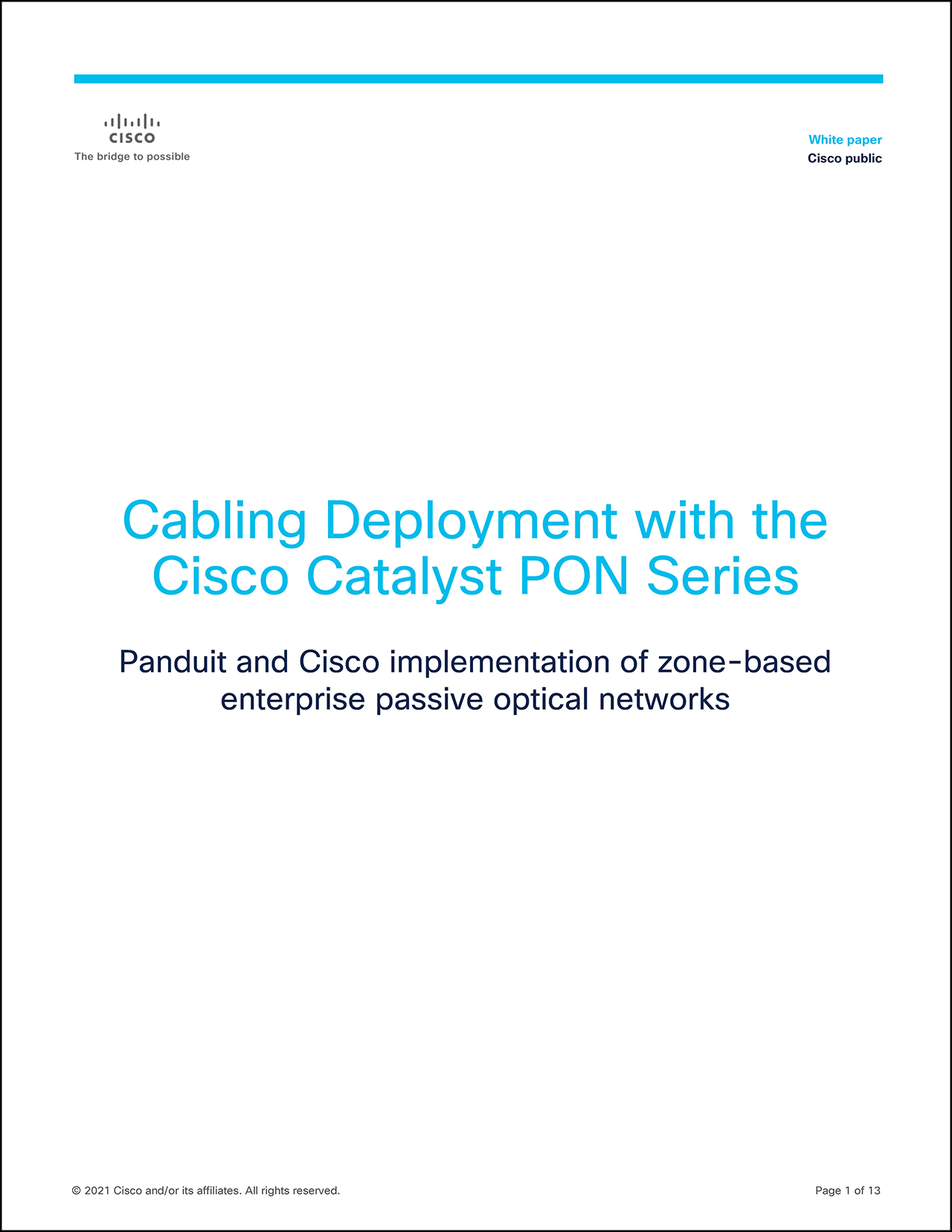 Download Cabling Deployment with the Cisco Catalyst PON Series