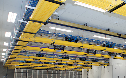 image of panduit fiberrunner in a data center