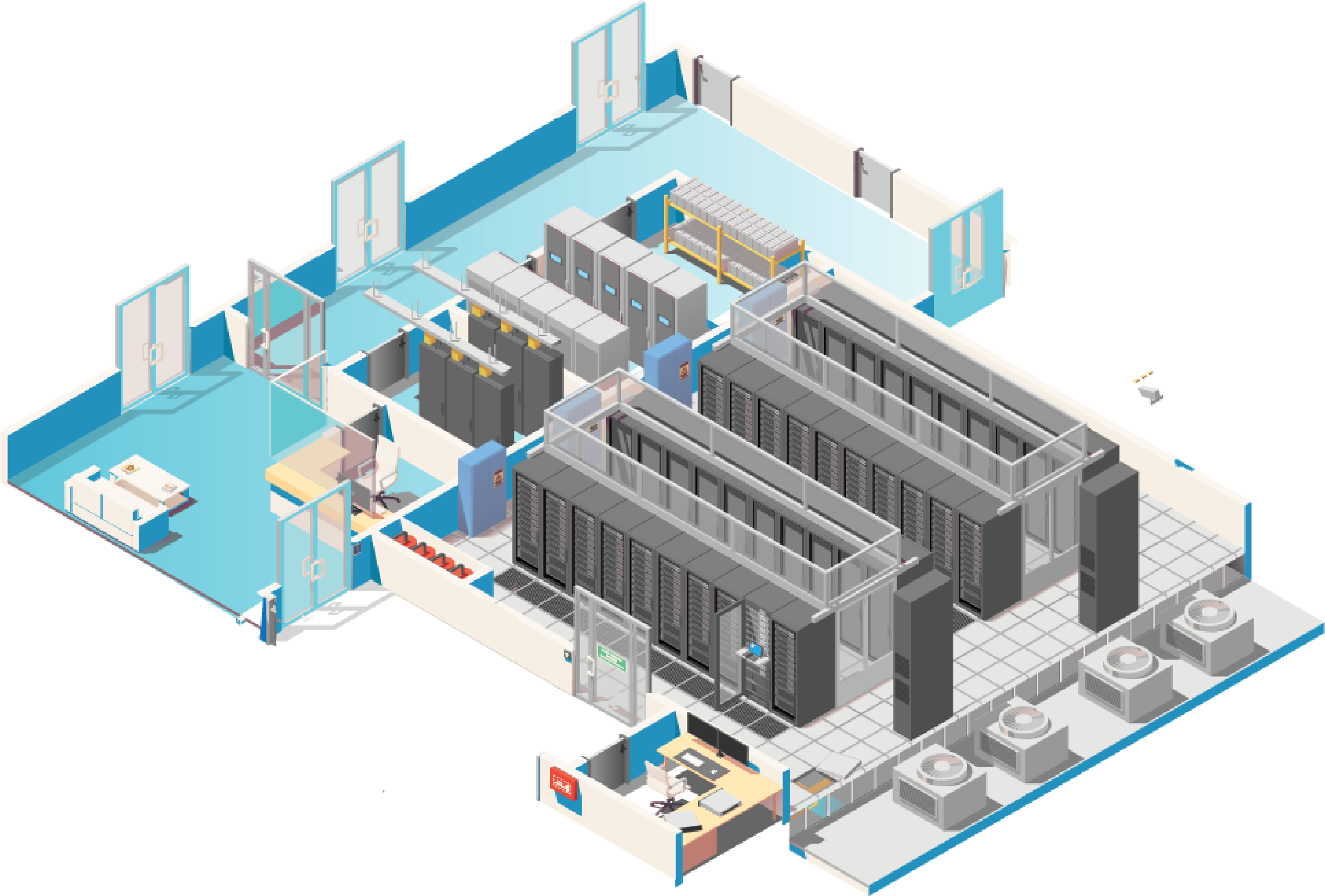 Data Center Isometric Illustration